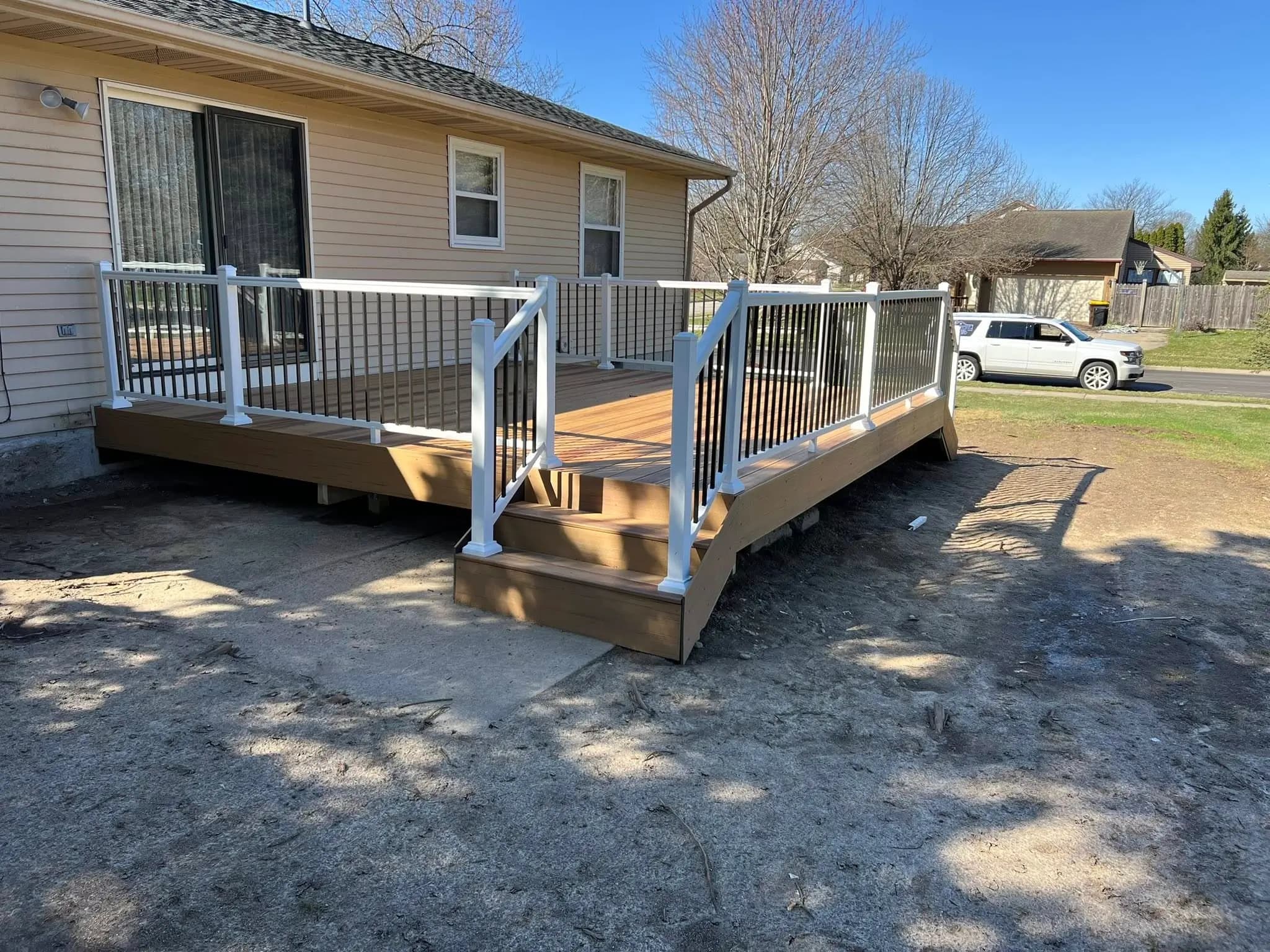 Deck with outdoor furniture